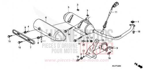 EXHAUST MUFFLER FES125AB de 2011